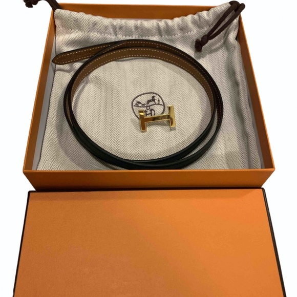 Hermes Accessories - Hermes 13mm reversible GOLD/Black 85mm